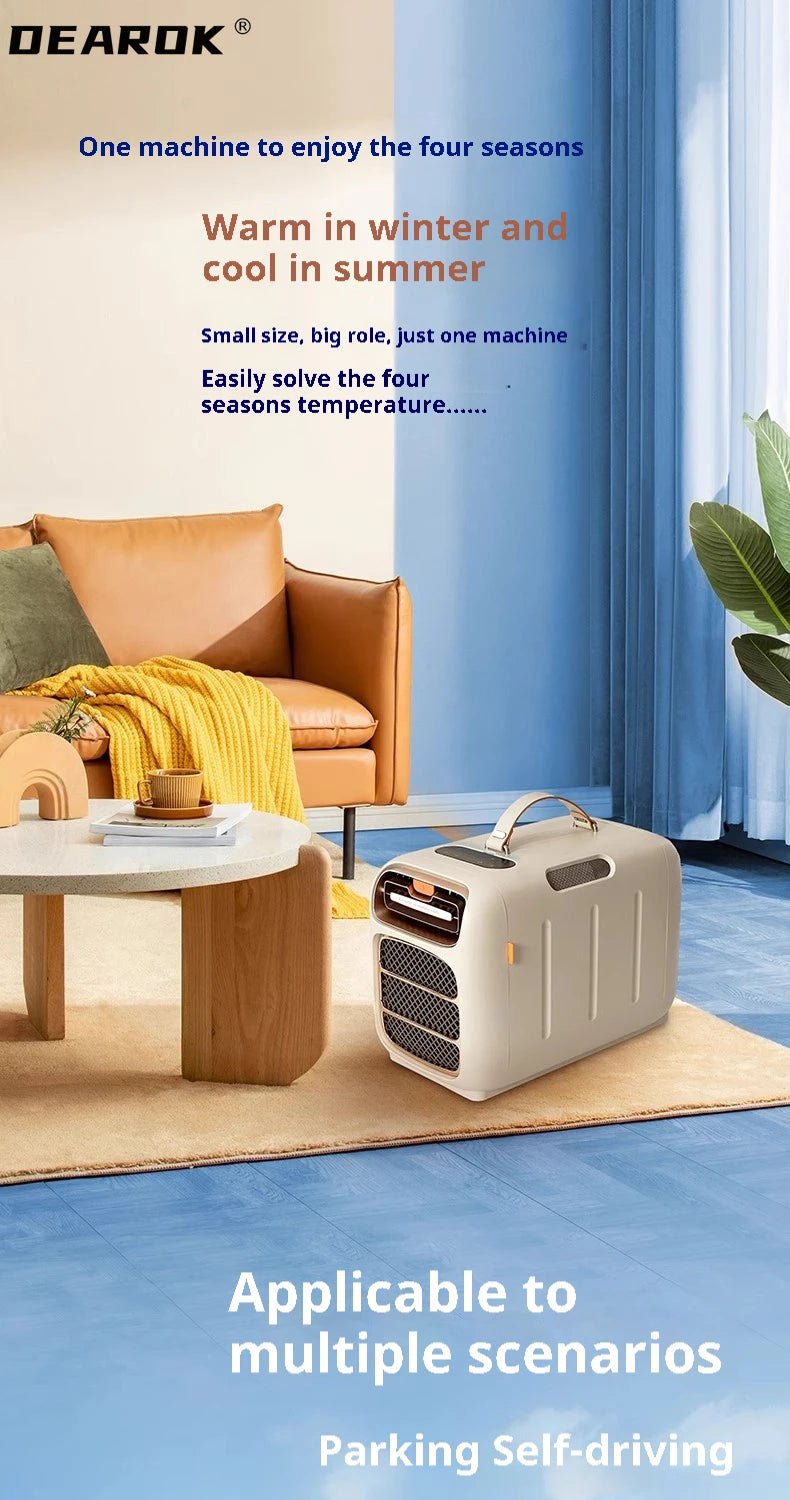 Aire acondicionado portátil para habitación, tienda de campaña, 1400 W, R290/80 g, 1-12 h