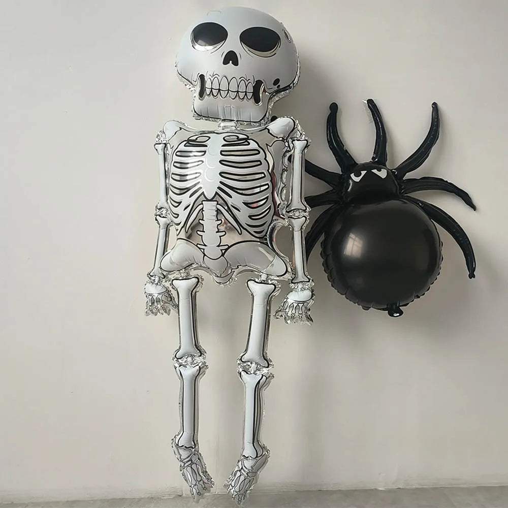 Halloween Theme Standing Balloon Pumpkin Haunted House Spider Cat Foil Balloon Happy Halloween Decor Supplies Kids Gifts