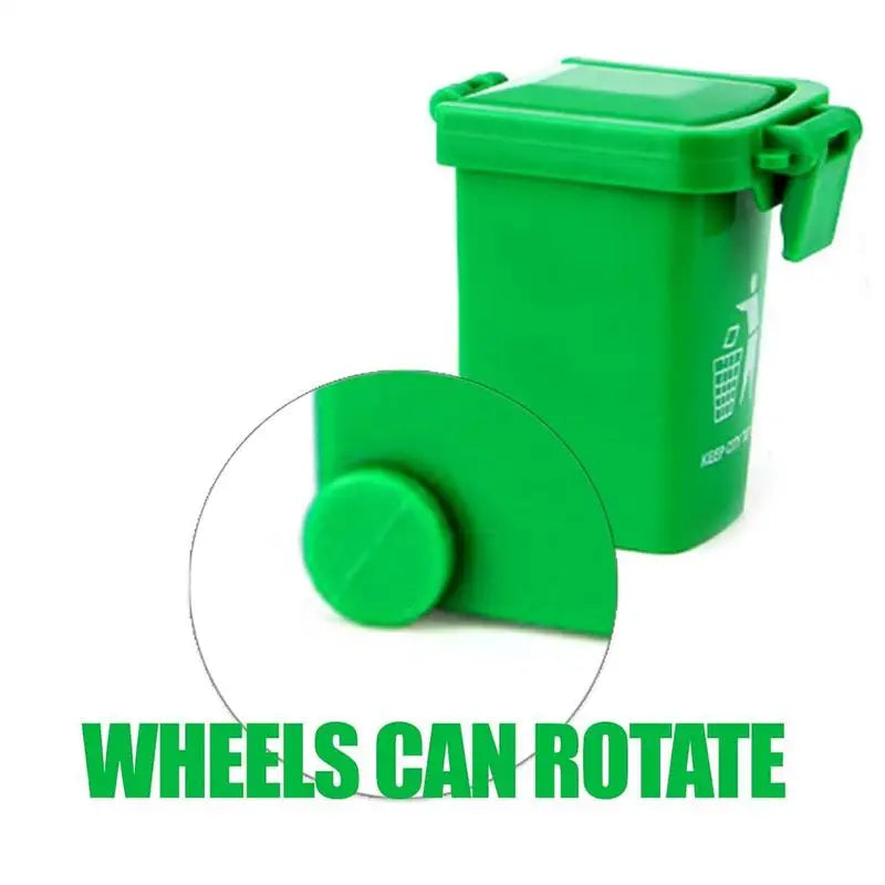 Cubo de basura de juguete, mini camión de basura, contenedor de juguetes, latas para niños, clasificación en la acera en miniatura, vehículos de reciclaje, contenedores de escritorio, juego, niño pequeño, empujar