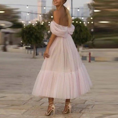 Women Sexy Mesh Lace Patchwork Long Dress 2023 Elegant Backless Big Hem Party Dress Summer Fashion Solid Princess Dress Vestidos - Lootquake