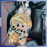 Housse de protection transparente Labubu pour jouets en peluche, sac de présentation pour poupées Labubu I II, mini boîte de rangement portable