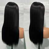 300% Density Bone Silky Straight Human Hair Wig | Double Drawn HD Transparent Lace Closure Glueless Wig (Wear & Go)