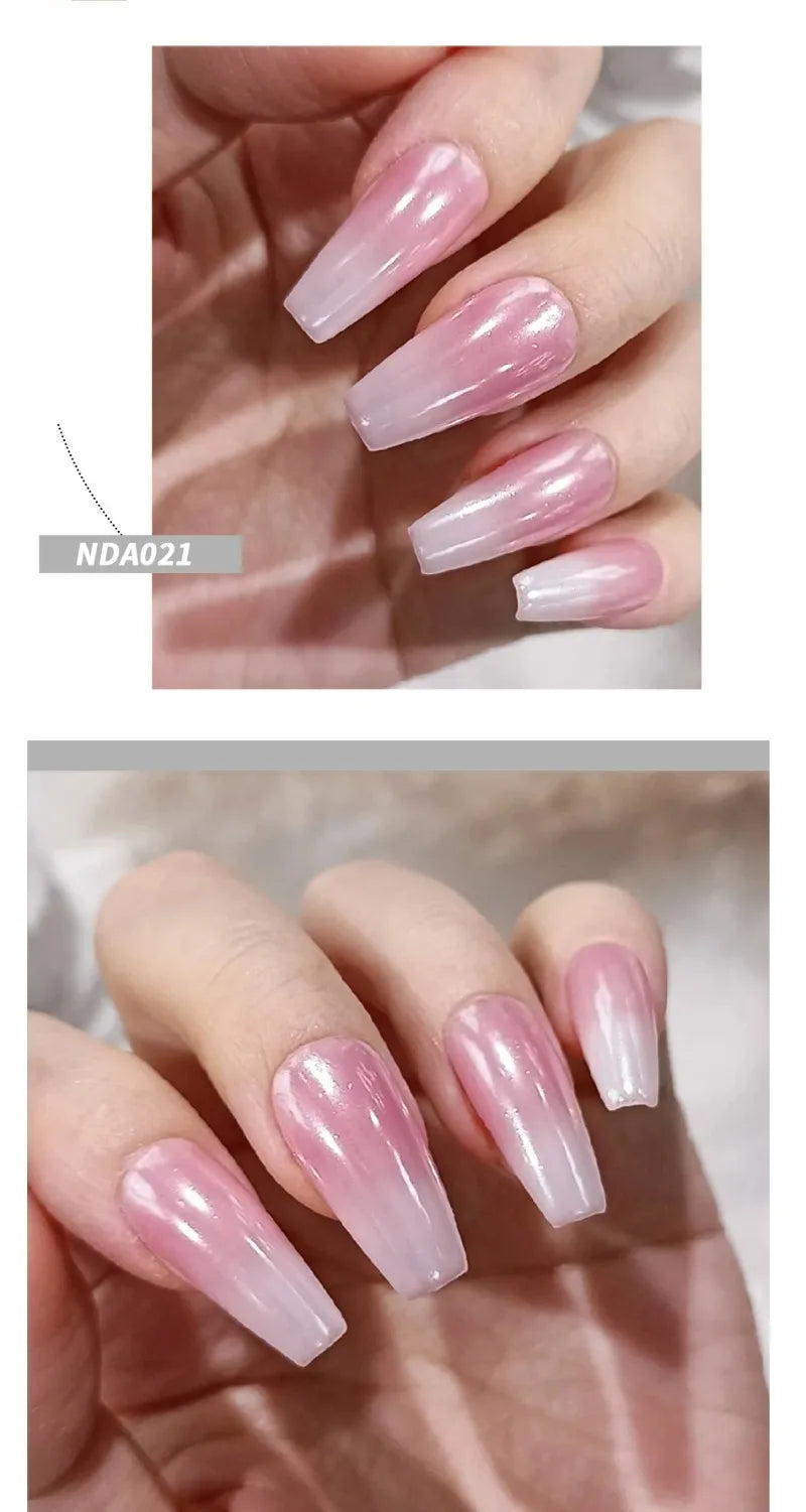 Moonlight Mirror Nail Powder Aurora Silver Glitter Metallic Effect UV Gel Polish for Manicure DIY Nail  Art Design Decoration