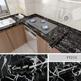 Film autocollant en marbre résistant à l'huile pour cuisine, 40 cm, imperméable, pour plan de travail, rénovation de meubles, carrelage mural