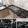Film autocollant en marbre résistant à l'huile pour cuisine, 40 cm, imperméable, pour plan de travail, rénovation de meubles, carrelage mural