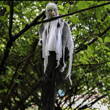 Halloween Decoration Hanging Ghost Skeleton Gauze Ghost Face Scary Pendant for Haunted House Decor, Patio Porch Skull Props