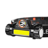 1-5PCS Portable Mini Powerful LED Headlamp XPE+COB USB Rechargeable Hunting Headlight Waterproof Head Torch with Tail Magnetic - Lootquake