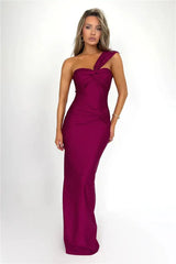 Mozision Strapless Backless Sexy Maxi Dress For Women Fashion One Shoulder Sleeveless Bodycon Club Party Long Dress Elegant - Lootquake