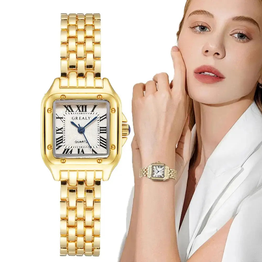 UTHAI Women Watch Light Luxury Brand Stainless Steel Strap Ladies Business Quartz Watches Female Fashion Clock Watch - Lootquake