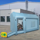 4m x2.5mx2.5m Portable Inflatable Paint Booth, Inflatable Spray Booth, Motorcycle Paint Tent with Blowers - Lootquake