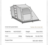 MOBI GARDEN Camping LS4 Tunnel Tent Living Shell Tent Large Blow Tent Invite Space Two Bedrooms - Lootquake