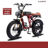 Bicicleta eléctrica de montaña plegable AKEZ, inteligente y potente, con suspensión total de litio de 1500 W, 26 Ah y 48 V, con neumáticos anchos.