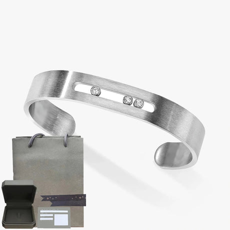 S925 sterling silver women's bracelet, classic MOVE/TWIN series, French diamond bracelet, holiday gift, high-quality jewelry - Lootquake