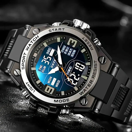 [Men's Digital Chronograph Watch] Multi-sport Chronograph Watch Men's Digital Quartz Watch With Alarm Luminous Date The Ideal Gi - Lootquake