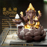 Sandstone Crafts Sculpture, Sitting Meditation, Buddha Statue, Elephant Ganesha Sculpture, Incense Burner, Feng Shui Decoration,