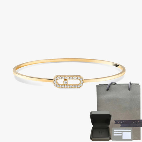 S925 sterling silver women's bracelet, classic MOVE/TWIN series, French diamond bracelet, holiday gift, high-quality jewelry - Lootquake