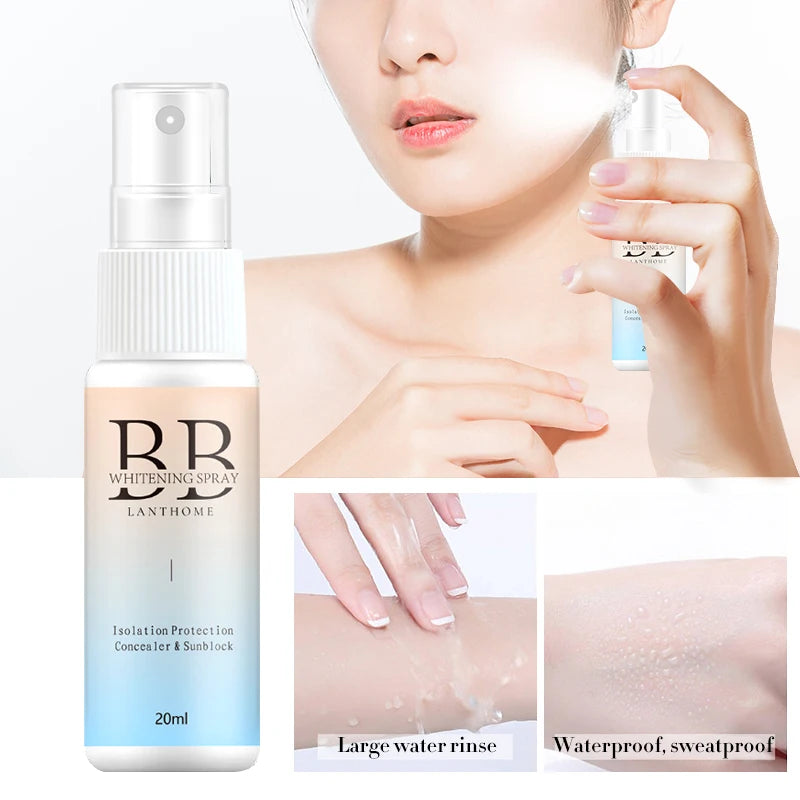 Spray blanchissant BB, crème BB hydratante éclaircissante pour la peau, fond de teint nourrissant, soins de la peau, cosmétiques de beauté