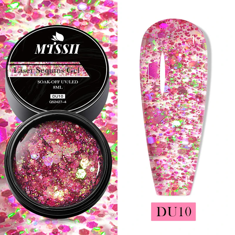8ml Super Shine Silver Metal Painting Gel Nail Polish High-density Mirror Effect Semi Permanant Nail Art Manicure Varnish