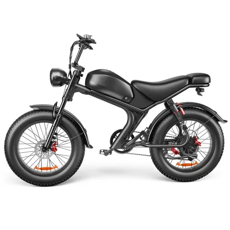 Bicicleta eléctrica C93 2000w con motor dual, batería de litio de 48V 23AH para adultos, bicicleta eléctrica de 20 pulgadas con neumáticos anchos, bicicleta todoterreno de montaña