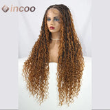 613 Blonde & Burgundy Butterfly Braids Wig | 36" Full Lace | Goddess Locs & Box Braids
