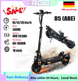 Trottinette électrique RCB D5, homologuée pour la route (ABE), moteur 500 W, pneus increvables 10 pouces, contrôle par application, double amortisseur