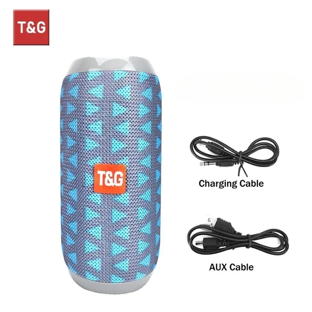 Enceinte Bluetooth TG117, enceinte portable sans fil, caisson de basses stéréo étanche pour l'extérieur, compatible avec radio TF