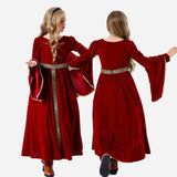 Halloween costume retro palace ball trumpet sleeves cosplay children's performance clothes European medieval costume complete