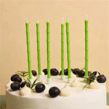 Lot de 6 bougies d'anniversaire vertes pour enfant, décoration de gâteau amusante pour Halloween, fournitures de fête, bougies de mariage