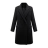 Autumn Winter Women's Woolen Jacket Long Windbreaker Double Breasted Slim Fit Coat - Lootquake