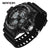 SANDA 3168 White Sport Watch  LED Digital 50M Waterproof Watch Men Multifunction Clock Relogio Masculino Men Military Watches - Lootquake