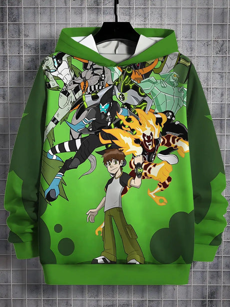 Ben 10 3D Print All Seasons Children Casual Sweatshirt Cool Pullover Tops Unisex Clothes Boy Girl Hoodies - Lootquake