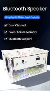 Kit de altavoz Bluetooth para bricolaje, electrónica, proyecto de soldadura, práctica de soldadura, ensamblaje, kit electrónico para bricolaje, componente, altavoces de 2 x 3 W