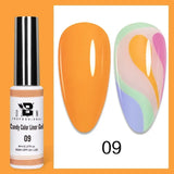 5ML Gold Silver Metallic Liner Paint Gel Polish Chrome Mirror Metal Effect Super Bright French UV LED Semi Permanent Nail Gel