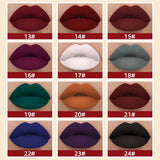QIBEST Rouge à lèvres liquide mat Waterproof longue tenue Velours Gloss à lèvres Tube de teinte Pigment Nude mat Rouge à lèvres Maquillage des lèvres