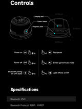 Enceinte Bluetooth portable Edifier HECATE G200, éclairage RGB, haut-parleur magnétique BT5.3, mini caisson de basses, autonomie de 7 heures, support pour téléphone