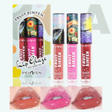 3pcs Oil Painting Lip Gloss Set,Mirror Water Glow Moisturizing Brighten Lipstick,Hydrating Nourishing Fruit Flavor Lip Care Balm