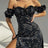 Slash neck Floral Print Split Beach Dress Women Summer Elegant Ruffles Party Long Dress Vestidos S~3XL - Lootquake