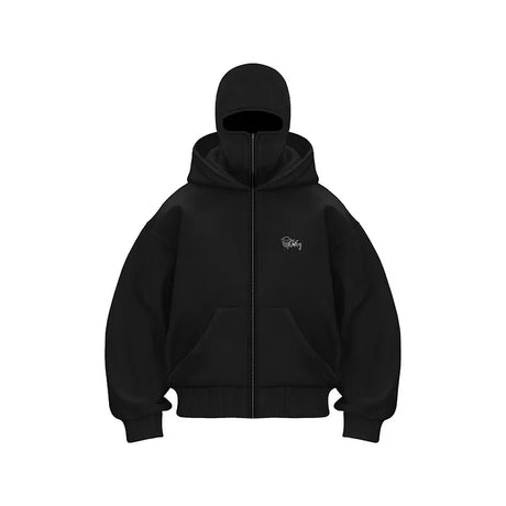 American Fashion Trend Joker Zipper Hoodie Men Street Y2K Hip Hop Fleece Padded Sweatshirt Unisex Casual Loose Punk Rock Hoodie - Lootquake
