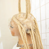 36" Big Knotless Box Braided Full Lace Wig | Cornrow Braiding Wig | Baby Hair | Synthetic Braids | For Women