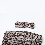 Women's Sleeveless Top Summer Fashion Leopard Print Slim Strapless Backless Scarf Tube Tops Retro Sexy Vest - Lootquake