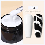 BORN PRETTY Metallic Painting Gel Gold Silver Mirror Effect Nail Polish Super Bright Drawing Line French Nail UV Painting Varnis
