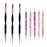 5/20Pcs Nail Art Brush Design Tip Painting Drawing Carving Dotting Pen FlatFan Liner Acrylic Gel UV Polish Manicure Tools