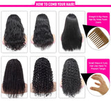 16 Inch Loose Water Wave Malaysian 13x4 Lace Front Wig Short Bob Wet & Wavy Glueless 4x4 Closure