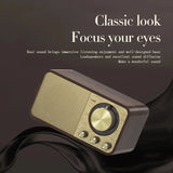 Enceinte Bluetooth nostalgique, son Bluetooth, enceinte classique rétro, radio rétro, sans fil, Bluetooth 5.0, caisson de basses portable en bois