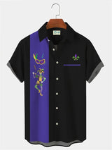 2024 Men's Mardi Gras Shirt 3D Print Short Sleeve Casual Shirts Streetwear Loose Plus Size Mens Hawaiian Shirts Tops T-Shirt - Lootquake