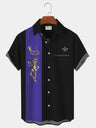 2024 Men's Mardi Gras Shirt 3D Print Short Sleeve Casual Shirts Streetwear Loose Plus Size Mens Hawaiian Shirts Tops T-Shirt - Lootquake