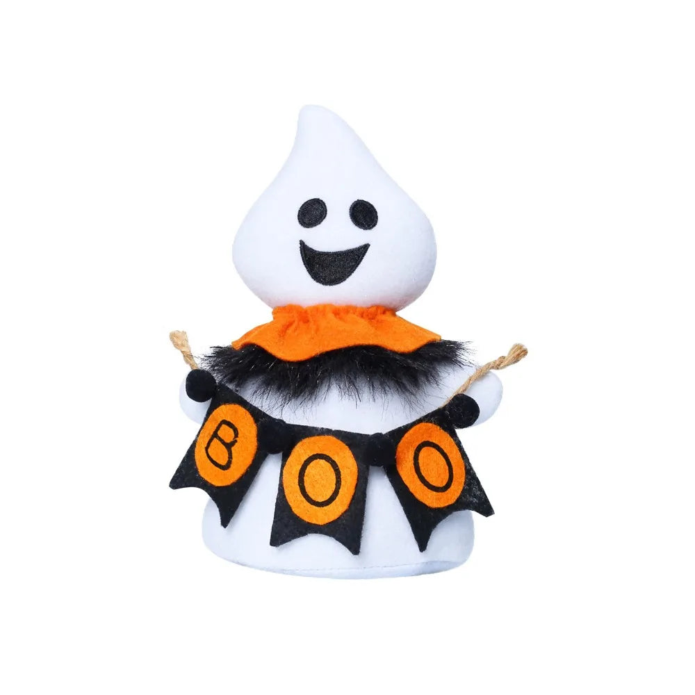 Creative Funny Halloween Ghost Doll Handicraft Soft Scary Ghost Doll Cartoon Spooky Doll Ghost Festival Decor