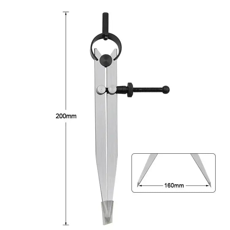 Adjustable Leather Compass Lockable Carbon Steel Divider Wing Creaser DIY Leathercraft Rotating Line Scribing Gauge Caliper Tool - Lootquake