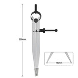 Adjustable Leather Compass Lockable Carbon Steel Divider Wing Creaser DIY Leathercraft Rotating Line Scribing Gauge Caliper Tool - Lootquake
