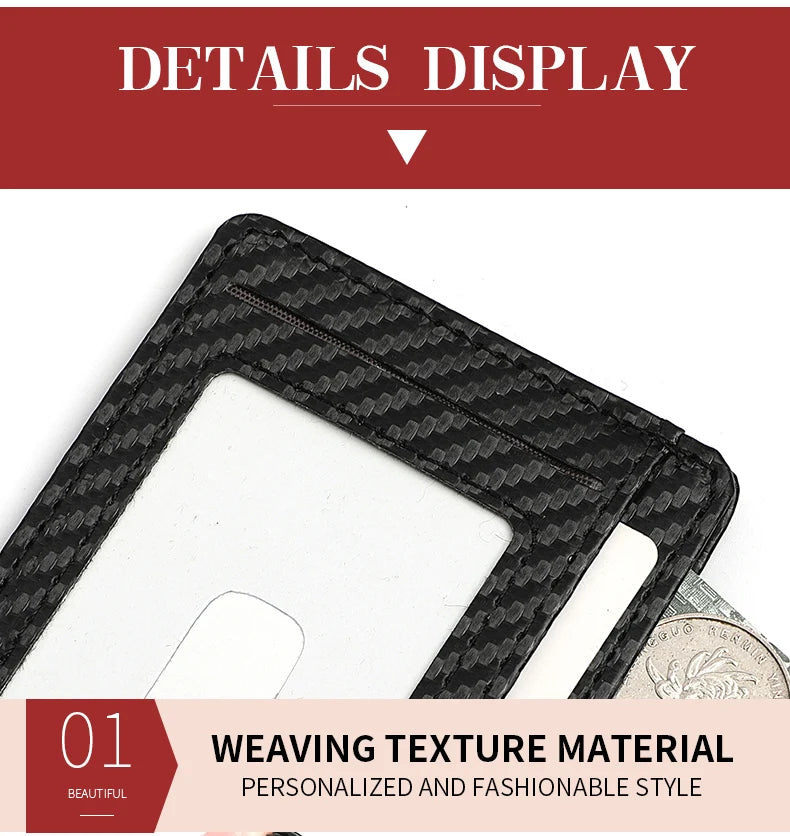 Ultra-thin PU Leather Wallet Credit Card ID Card Holder Male Business ID Card Case for Male And Female Card Holders